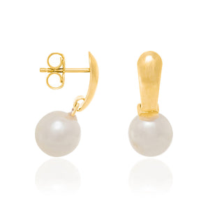 GOLD PLATED EARRING WITH PEARL