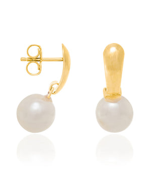 GOLD PLATED EARRING WITH PEARL