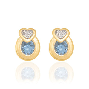 GOLD PLATED EARRING WITH CRYSTAL