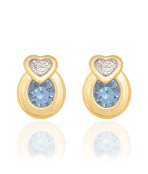 GOLD PLATED EARRING WITH CRYSTAL