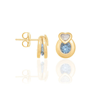 GOLD PLATED EARRING WITH CRYSTAL