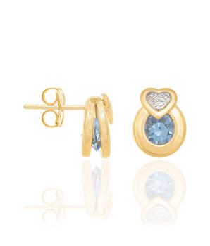 GOLD PLATED EARRING WITH CRYSTAL