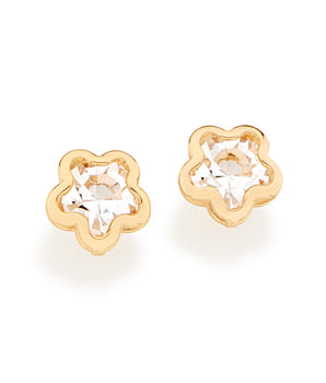 GOLD PLATED EARRING WITH CRYSTAL