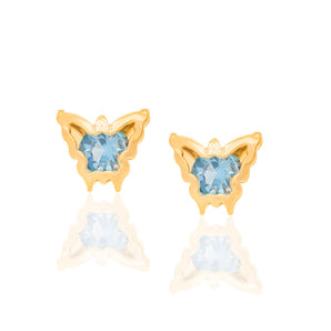 GOLD EARRING WITH CRYSTALS