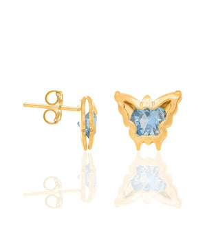 GOLD EARRING WITH CRYSTALS