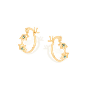 GOLD PLATED EARRING WITH CRYSTAL