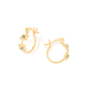 GOLD PLATED EARRING WITH CRYSTAL