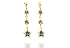 GOLD EARRING WITH CRYSTALS