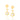 GOLD PLATED KID'S EARRING WITH CRYSTAL
