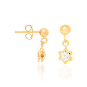 GOLD PLATED KID'S EARRING WITH CRYSTAL