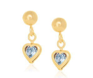 GOLD PLATED EARRING WITH CRYSTAL
