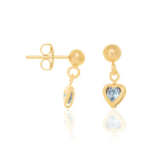 GOLD PLATED EARRING WITH CRYSTAL