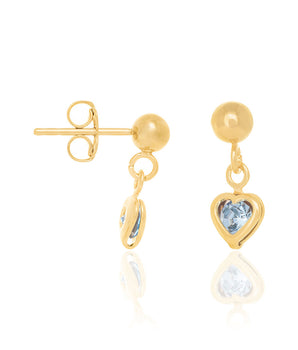GOLD PLATED EARRING WITH CRYSTAL