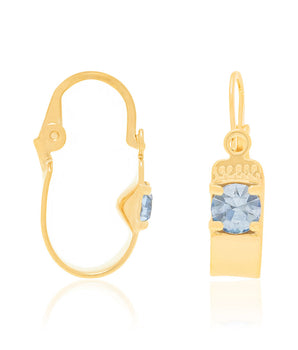 GOLD EARRING WITH CRYSTALS