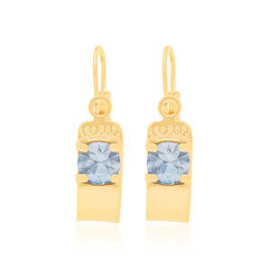 GOLD EARRING WITH CRYSTALS