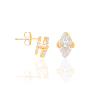 GOLD SOLITARY EARRING