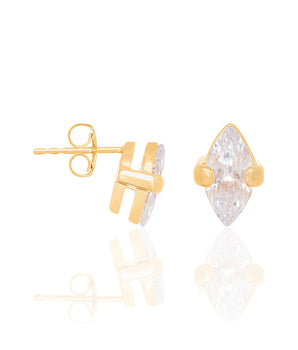 GOLD SOLITARY EARRING