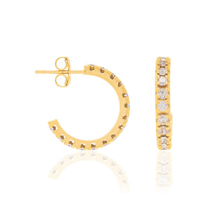 GOLD EARRING WITH CRYSTALS