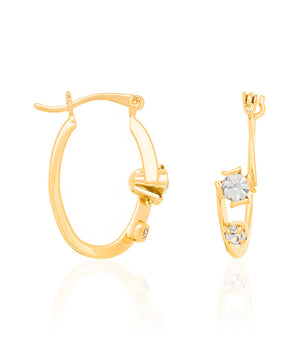 GOLD PLATED EARRING WITH CRYSTAL