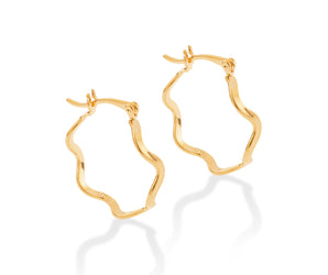 GOLD EARRING HOOP SHAPE