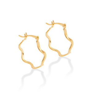 GOLD EARRING HOOP SHAPE