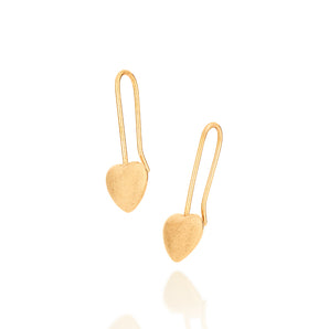 GOLD HEART EARRING