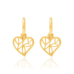 GOLD HEART EARRING