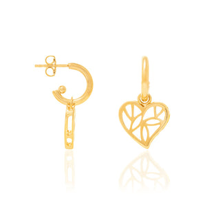 GOLD HEART EARRING