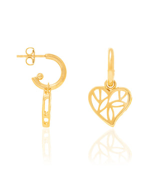 GOLD HEART EARRING
