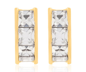 GOLD PLATED EARRING WITH CRYSTAL
