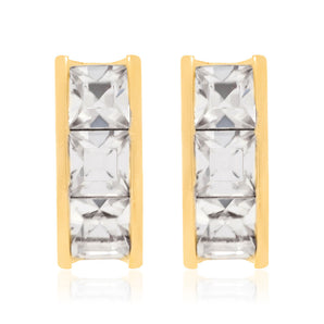 GOLD PLATED EARRING WITH CRYSTAL