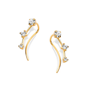 GOLD EARRING WITH ZIRCONIA