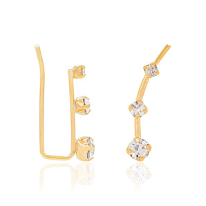GOLD EARRING WITH ZIRCONIA