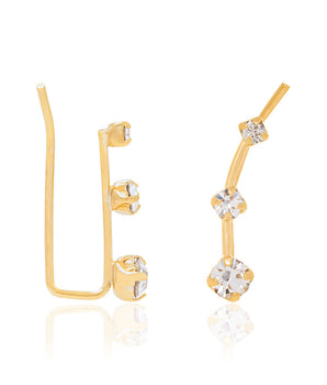 GOLD EARRING WITH ZIRCONIA