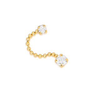 GOLD EARRING WITH ZIRCONIA