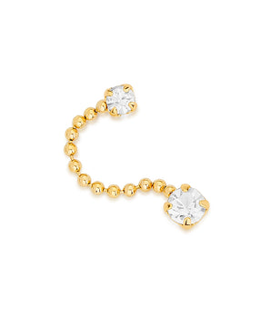 GOLD EARRING WITH ZIRCONIA