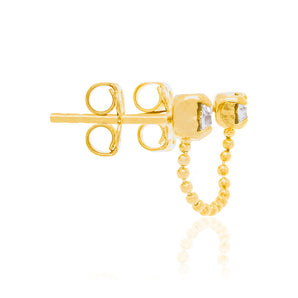 GOLD EARRING WITH ZIRCONIA