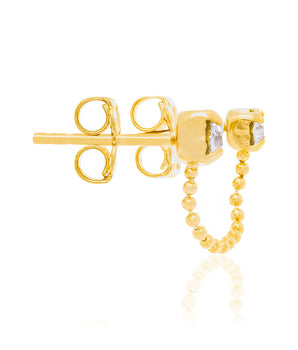 GOLD EARRING WITH ZIRCONIA