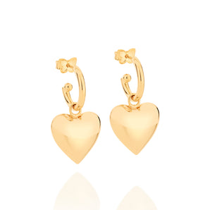 GOLD HEART EARRING