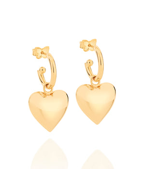 GOLD HEART EARRING