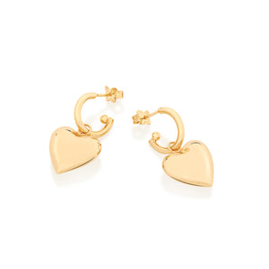 GOLD HEART EARRING