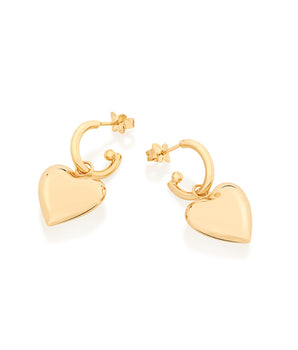GOLD HEART EARRING