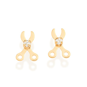 GOLD PLATED KID'S EARRING WITH CRYSTAL