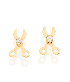GOLD PLATED KID'S EARRING WITH CRYSTAL