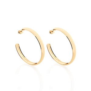 GOLD HALF ROUND EARRING
