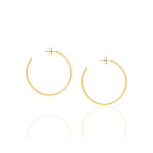 GOLD HALF ROUND EARRING