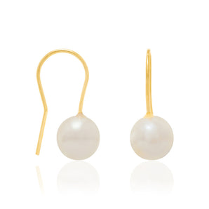 GOLD EARRING WITH SYNTHETIC PEARLS