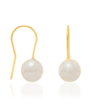 GOLD EARRING WITH SYNTHETIC PEARLS