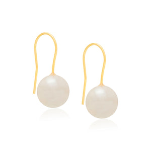 GOLD PLATED EARRING WITH PEARL