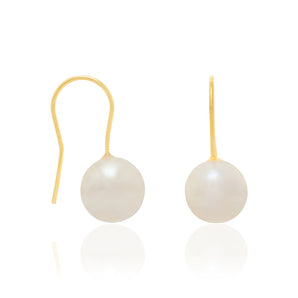 GOLD PLATED EARRING WITH PEARL